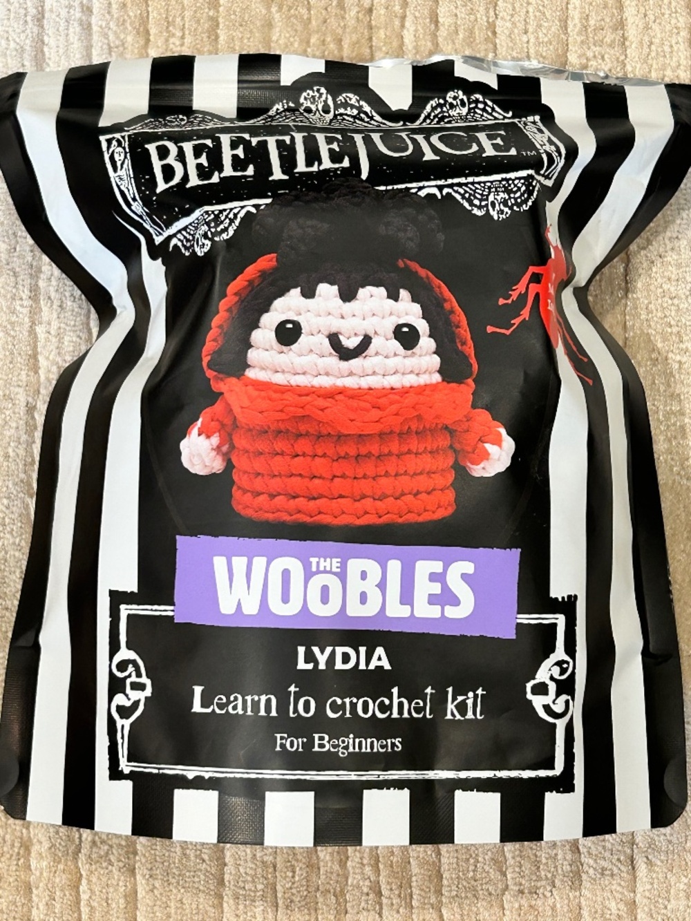 The Woobles Lydia Beetlejuice Learn to Crochet Kit *NEW- OPEN BOX*
